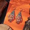 Halloween Themed Skull Hand Dangle Earrings EJEW-JE06070-2