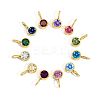 304 Stainless Steel Birthstone Charms STAS-Z143-03G-2