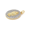 Brass Micro Pave Cubic Zirconia Pendants KK-D426-13B-G-2