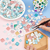 Light Color Series Glass Mosaic Cabochons GLAA-WH0032-10B-3