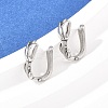 Rose Flower 316 Stainless Steel Clip on Nose Rings AJEW-C044-12AS-1