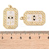 Ion Plating(IP) 304 Stainless Steel Rhinestone Enamel Pendants STAS-Q333-03G-3