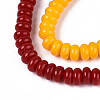 Electroplate Opaque Solid Color Glass Beads Strands GLAA-T025-6mm-18-3