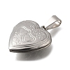 316 Stainless Steel Locket Pendants STAS-C123-02B-P-2