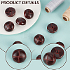 12Pcs 1-Hole Cowhide Shank Buttons BUTT-CL0001-06A-6