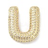 Rack Plating Brass Micro Pave Cubic Zirconia Pendants KK-Q790-01U-G-1