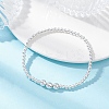 Electroplate Non-magnetic Synthetic Hematite Round Beads Stretch Bracelets for Women BJEW-JB12584-01-2