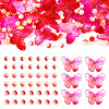 100Pcs 4 Styles  Acrylic with Plastic Imitation Pearl Beads OACR-TA0002-88-2