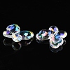 UV Plating Transparent Acrylic Beads OACR-K005-02-2