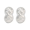Non-Tarnish Peanut 304 Stainless Steel Ear Studs EJEW-L290-032P-1