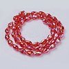 Electroplate Glass Beads Strands EGLA-D015-15x10mm-16-2