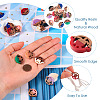 16Pcs 8 Colors Opaque Resin & Walnut Wood Connector Charms RESI-TA0002-71-4