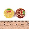 Flat Round with Mushroom Glass Beads GLAA-T025-62M-3