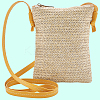 Straw Zipper Crossbody Bags AJEW-WH20019-41-6