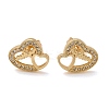 Valentine's Day Heart Brass Micro Pave Clear Cubic Zirconia Stud Earrings EJEW-D305-22G-02-3
