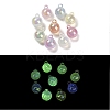UV Plating Luminous Rainbow Iridescent Acrylic Beads LACR-R001-16A-1
