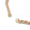 Braided Cotton Cord Bracelet Making MAK-L043-02G-14-2