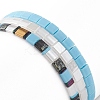 3Pcs 3 Style Glass Seed Rectangle Beaded Stretch Bracelets Set BJEW-JB09037-2