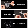 12 Sets Star Transparent Acrylic Commemorative Coin Display Easel Stands ODIS-FG0001-72-4