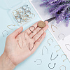 56Pcs 8 Style 304 Stainless Steel Earring Hooks STAS-MA0001-09-3