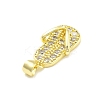 Rack Plating Brass Micro Pave Cubic Zirconia Pendants KK-D359-32G-2