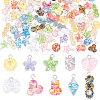 100Pcs 10 Styles Epoxy Resin Pendants RESI-PH0001-53-1