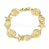 Brass Micro Pave Clear Cubic Zirconia Link Bracelets for Women BJEW-H209-09B-G-4