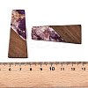 Opaque Resin & Walnut Wood Pendants RESI-T058-04E-4