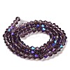 Transparent Electroplate Glass Beads Strands GLAA-F029-2mm-D04-2