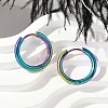202 Stainless Steel Huggie Hoop Earrings LS-EJEW-F111A-18mm-RC-1