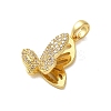 Brass Micro Pave Cubic Zirconia Pendants KK-E105-01G-02-2