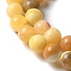 Natural Yellow Jade Beads Strands G-F591-17-8MM-7