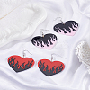 2 Pairs 2 Colors Acrylic Alloy Dangle Earrings EJEW-LP0001-85-3