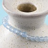 4mm Round Natural Dyed Aquamarine Beads Bracelet for Men KG3069-23-4