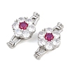 Brass Pave Cubic Zirconia Fold Over Clasps CU-CBAA6E8-13P-1