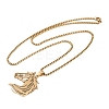 Horse Head 201 Stainless Steel Pendant Necklaces for Men Women LS-NJEW-K283-14G-3