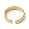 Ion Plating(IP) 304 Stainless Steel Crescent Moon Open Cuff Ring for Women X-RJEW-C046-01G-3