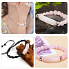 6Pcs Natural Rose Quartz Connector Charms G-AR0006-27B-5