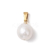 Natural Baroque Pearl Keshi Pearl Pendants PALLOY-JF04827-2