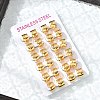 304 Stainless Steel Polishing effect Hoop Earrings EJEW-M001-29B-G-2