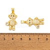 Brass Micro Pave Cubic Zirconia Pendants KK-E108-22G-3