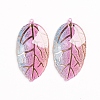 Rainbow Color Resin Pendants RESI-WH0008-31A-2