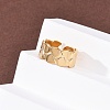 304 Stainless Steel Open Cuff Rings for Women RJEW-K309-29G-3