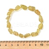Raw Rough Natural Yellow Apatite Beaded Stretch Bracelets for Women BJEW-JB14431-4
