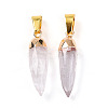 Natural Quartz Crystal Pendants G-N345-01A-4