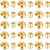 400Pcs 2 Styles Brass Crimp Beads Covers KK-BBC0023-39-7