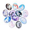 Flatback Glass Cabochons GGLA-S034-25x18-022-1