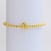 Brass Beaded Stretch Bracelets for Women FS-WG560D0-18-1