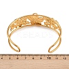Flower 304 Stainless Steel Cuff Bangles for Women BJEW-A049-02G-5
