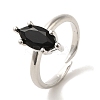 Rack Plating Brass Micro Pave Cubic Zirconia Adjustable Rings RJEW-H228-03P-2